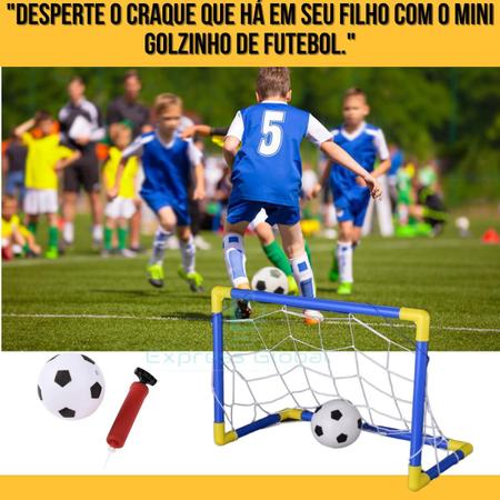 Imagem de 2 Traves De Futebol Infantil Mini Golzinho + 2 Bola 2 Bomba