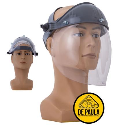Imagem de 2 unid Protetor Facial Transparente Proteção Face Shield Virus Bolha