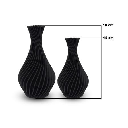 Imagem de 2 Vasos Decorativos Sala - Jarros Espirais