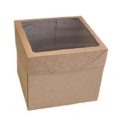 20 Caixas com visor para bolo 20x20x20cm - Kaiambá Artefatos de Papéis Ltda Imagem de 20 Caixas com visor para bolo 20x20x20cm