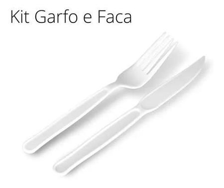 Conjunto Garfo/Faca Biodegradável Branco Mexa Bem c/50un - Simm