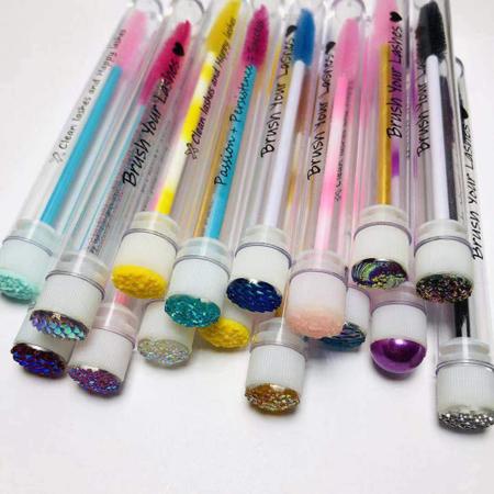 20 PCes TEXTO Rímel Descartável Pincéis Cílios Diamante Spoolies Pincel de Maquiagem Varinha de rímel em Suprimentos de Cílios de Tubo Sanitário (Texto em tubo) - Ipien Imagem de 20 PCes TEXTO Rímel Descartável Pincéis Cílios Diamante Spoolies Pincel de Maquiagem Varinha de rímel em Suprimentos de Cílios de Tubo Sanitário (Texto em tubo)