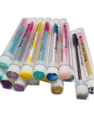 20 PCes TEXTO Rímel Descartável Pincéis Cílios Diamante Spoolies Pincel de Maquiagem Varinha de rímel em Suprimentos de Cílios de Tubo Sanitário (Texto em tubo) - Ipien Imagem de 20 PCes TEXTO Rímel Descartável Pincéis Cílios Diamante Spoolies Pincel de Maquiagem Varinha de rímel em Suprimentos de Cílios de Tubo Sanitário (Texto em tubo)
