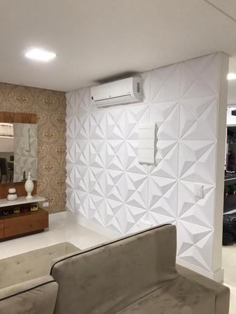 Imagem de 20 Placas Revestimento 3d Decorativo 50x50cm Parede Estrelar Casa Sala Quarto Meia Parede Cozinha Banheiro Lavabo 