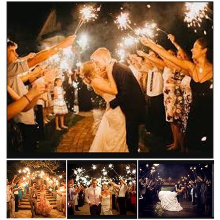 Imagem de 20 Velas Sparklers 30 Cm Para Casamento Indoor Faísca Decoração Estrelinha Aniversario Sem Fumaça