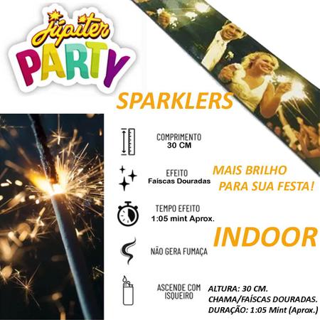 Imagem de 20 Velas Sparklers 30 Cm Para Casamento Indoor Faísca Decoração Estrelinha Aniversario Sem Fumaça