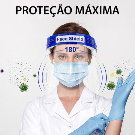 Imagem de 200 Máscaras Face Shield com Elástico Não Embaça p Proteção