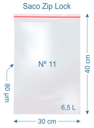 200 Saco Plástico Zip Lock Nº11 - AAZ Imagem de 200 Saco Plástico Zip Lock Nº11