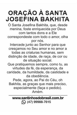 Imagem de 2000 Santinho Santa Josefina Bakhita (oração no verso) - 7x10 cm