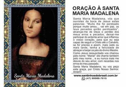 Imagem de 2000 Santinho Santa Maria Madalena (oração no verso) - 7x10 cm