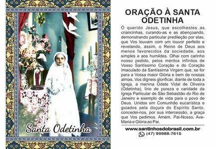 Imagem de 2000 Santinho Santa Odetinha (oração no verso) - 7x10 cm