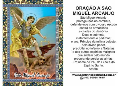 Imagem de 2000 Santinho São Miguel Arcanjo (oração no verso) - 7x10 cm