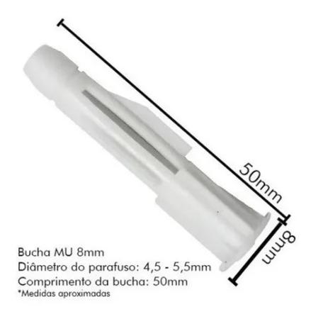 Imagem de 200pcs Bucha Mu Sfor 8mm P/ Drywall Bloco Tijolo Oco