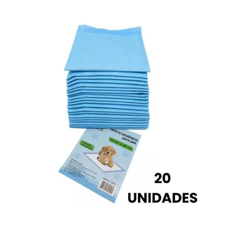 Imagem de 20Un Pacote Tapete Higiênico Pet Folha Absorvente 60 X 45Cm