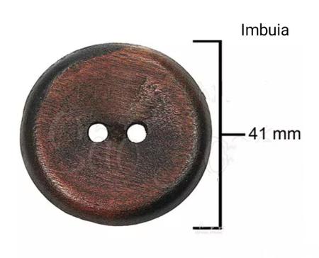 Imagem de 24 Botões De Madeira Tam. 2 41mm Grande Casaco Artesanato