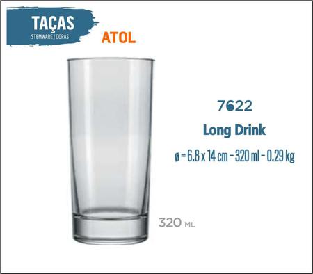 Imagem de 24 Copos  Atol 320ml - Long Drink