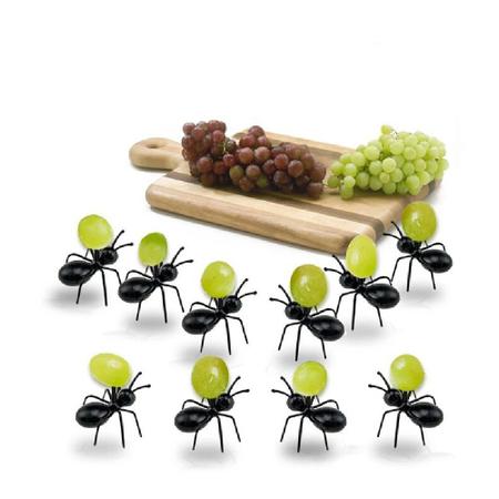 Imagem de 24 Espetos p/ Petiscos Comidas Doces e Frutas - Formigas