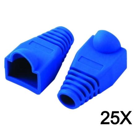 Imagem de 25 Conector RJ45 SohoPlus Cat5e +25 Capa Boot Snap Proteção