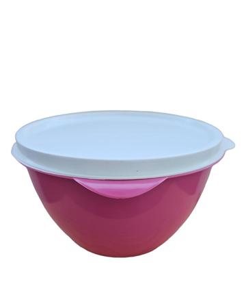 Imagem de 25 Saladeiras com tampa 750 ml - bacia - tigela - bowls de plástico pink