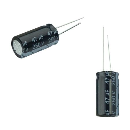 Imagem de 25x Capacitor Eletrolítico 47uf x 250v 105º Kit c/25 Peças