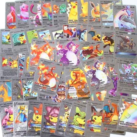 Compra online de Cartas de jogo pokémon douradas e prateadas, 27 a