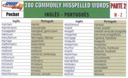 Imagem de 280 commonly misspelled words parte 2