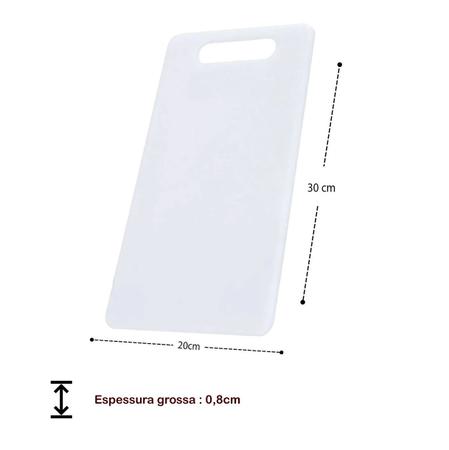 2un Tabua De Corte Carne Churrasco Higiénica Pvc Branca 30cm - Clink Imagem de 2un Tabua De Corte Carne Churrasco Higiénica Pvc Branca 30cm