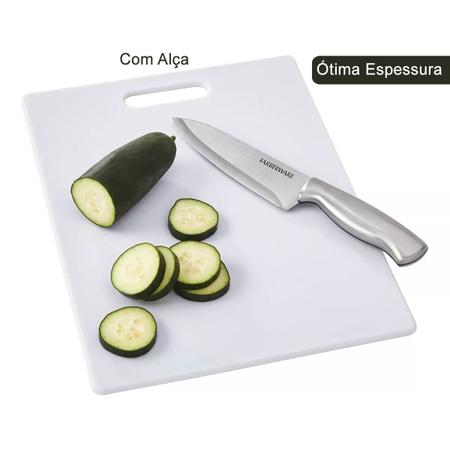 Imagem de 2un Tabua De Corte Carne Churrasco Higiénica Pvc Branca 30cm