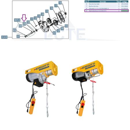 Imagem de 2x Aneis Elásticos E-15 P/ Transpallet Elétrico - Menegotti