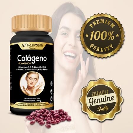 Imagem de 2x COLAGENO HIDROLISADO + VITAMINAS 60CAPS HF SUPLEMENTS