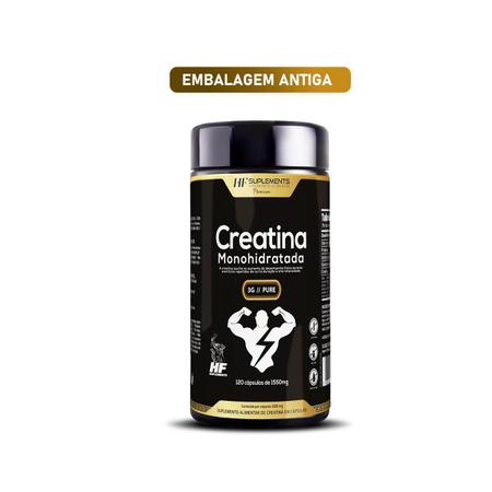 2x creatina monohidrata 3g pure 120caps 1550mg hf suplements Imagem de 2x creatina monohidrata 3g pure 120caps 1550mg hf suplements