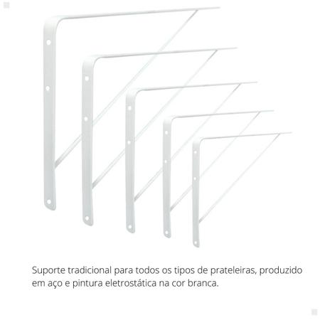 Imagem de 2x Mão Francesa Suporte Para Prateleira Forte 50cm +Parafuso+Bucha