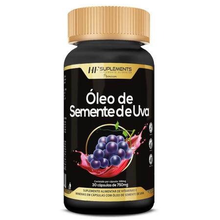 Imagem de 2x óleo de semente de uva 30caps premium hf suplements
