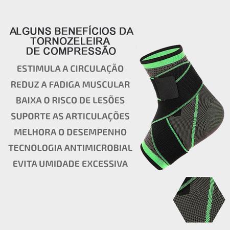 2X Tornozeleiras Elástica 3D Compressão Com Tiras Ajustáveis - Sports Imagem de 2X Tornozeleiras Elástica 3D Compressão Com Tiras Ajustáveis