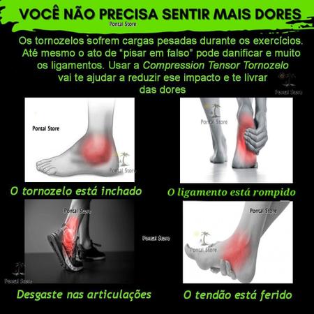 Imagem de 2X Tornozeleiras Elástica 3D Compressão Com Tiras Ajustáveis