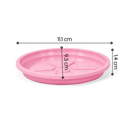2X Vaso Aquarela com Prato 1,5 (0,25L) Rosa NUTRIPLAN Imagem de 2X Vaso Aquarela com Prato 1,5 (0,25L) Rosa NUTRIPLAN