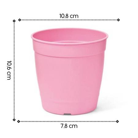 2X Vaso Aquarela com Prato 1,5 (0,25L) Rosa NUTRIPLAN Imagem de 2X Vaso Aquarela com Prato 1,5 (0,25L) Rosa NUTRIPLAN
