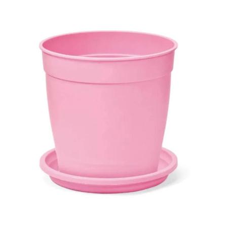 2X Vaso Aquarela com Prato 1,5 (0,25L) Rosa NUTRIPLAN Imagem de 2X Vaso Aquarela com Prato 1,5 (0,25L) Rosa NUTRIPLAN