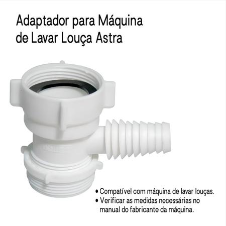 Imagem de 3 Adaptador Para Máquina Lavar Louça Saída Para Sifão Astra