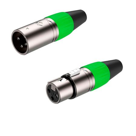 Imagem de 3 Cabos XLR Balanceado Macho / Femea Para Microfone 5 Metros