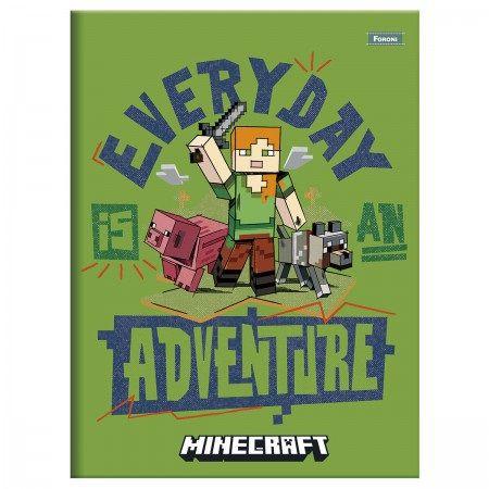 3 Caderno Minecraft Espiral + Brochura 1/4 + Caderno Desenho