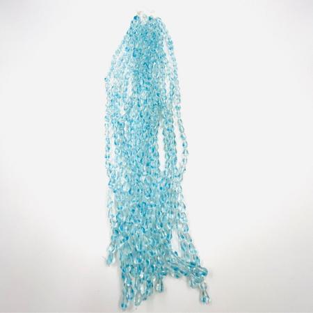 Imagem de 3 Fios de Pedras 10x7mm 105un Cristal Listra Azul Arte 35cm