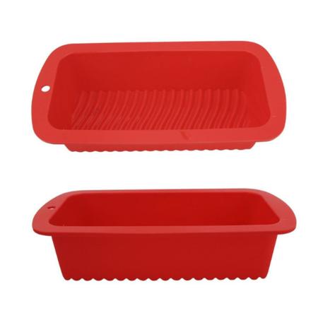 Imagem de 3 Formas Silicone Resistente Redonda Vermelho 21cm Freezer