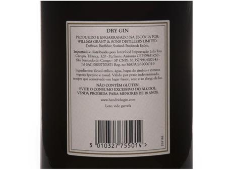 3 Gin Hendricks 750ml Importado - Original - Envio Imediato Imagem de 3 Gin Hendricks 750ml Importado - Original - Envio Imediato