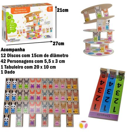 3 Jogos Em 1 Bichinhos Equilibristas Brinquedo Torre Madeira - Pais e  filhos - Outros Jogos - Magazine Luiza