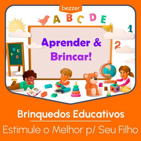 Kit 5 jogos educacional quebra cabeça puzzle alfabetização em