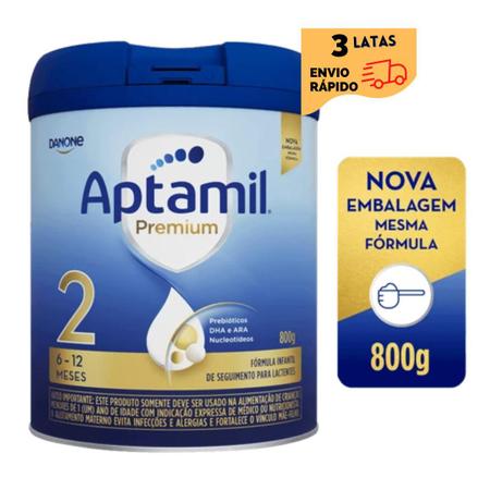 Leite Em Pó Aptamil 3 Premium Prebióticos 800G - Danone - Leite em Pó -  Magazine Luiza