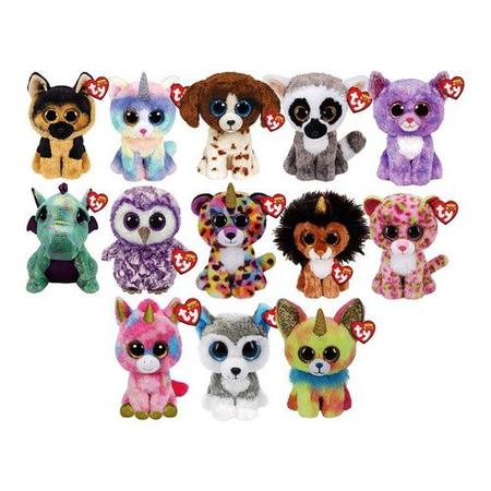 3 Pelúcia Ty 15cm Beanie Boos Cachorrinho Pelúcia Sortidos