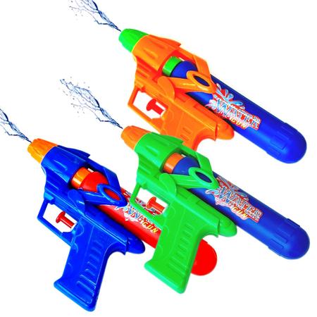 Kit 3 Pistola Arminha Water Gun Lança Água Brinquedo 23cm