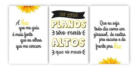 Imagem de 3 Placas Quadros Decorativos 20x30 Mdf Frases Motivacional